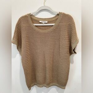 Gerard Darel Tan Knit Top size 2